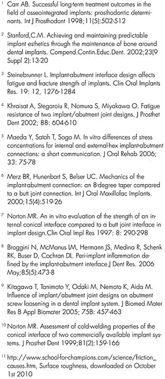 揭秘士卓曼種植體-基臺的長期穩(wěn)定性